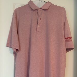 johnnie-O Red Striped Polo Shirt